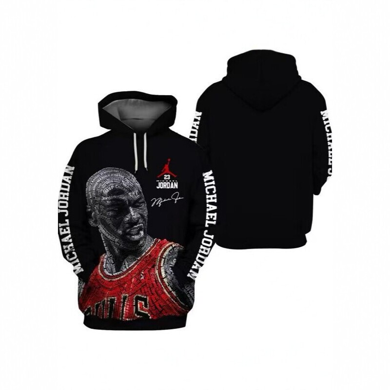 3D Digital Print Michael Jordan Basketball Theme Hooded Sweatshirt for Men, Loose Casual Jacket for Spring and Autumn 3D Digital Print Michael Jordan Basketball Theme Hooded Sweatshirt for Men, Loose Casual Jacket for Spring and Autumn