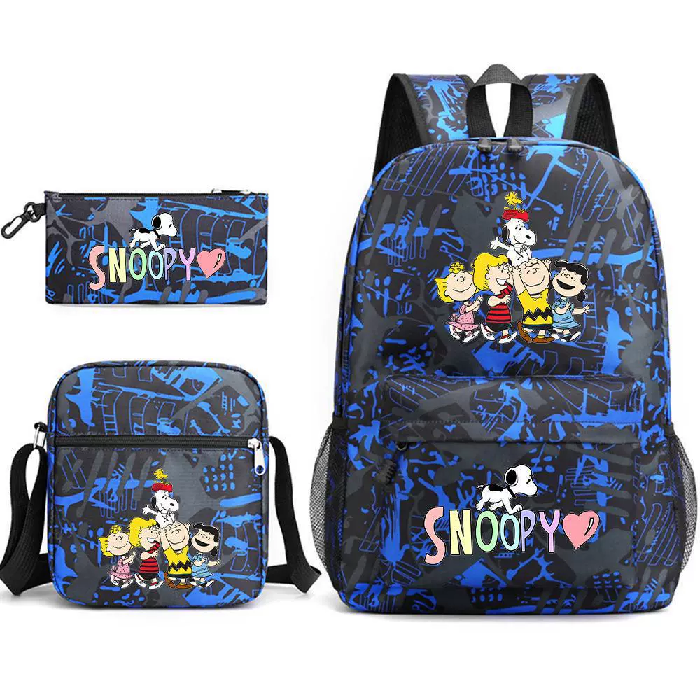 Nuby, Snoopy, набор, вместительный дорожный рюкзак для мужчин и женщин для путешествий, комплект из 3 предметов
