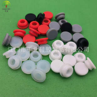 Manufacturer Direct Supply Silicone Rubber Hole Plugs Waterproof Hardware Accessories Electroplated T-Shaped Hollow Slot Seal Plugs Leak-Proof