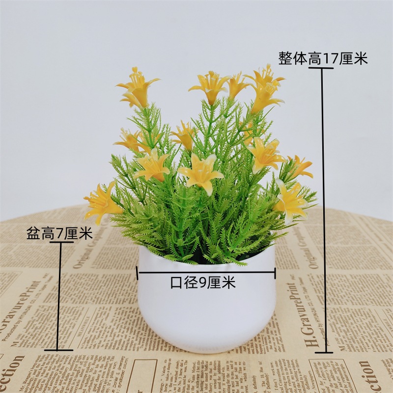 Pequeña imitación de flores falsas decoraciones de sala de estar decoración de mesa de té flores de plástico mano flores falsas plantas decoraciones