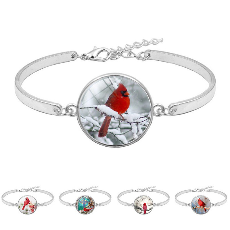 Cardinal bird Time gem bracelet female cross-border European and American accessories couple personalized bracelet jewelry small gift