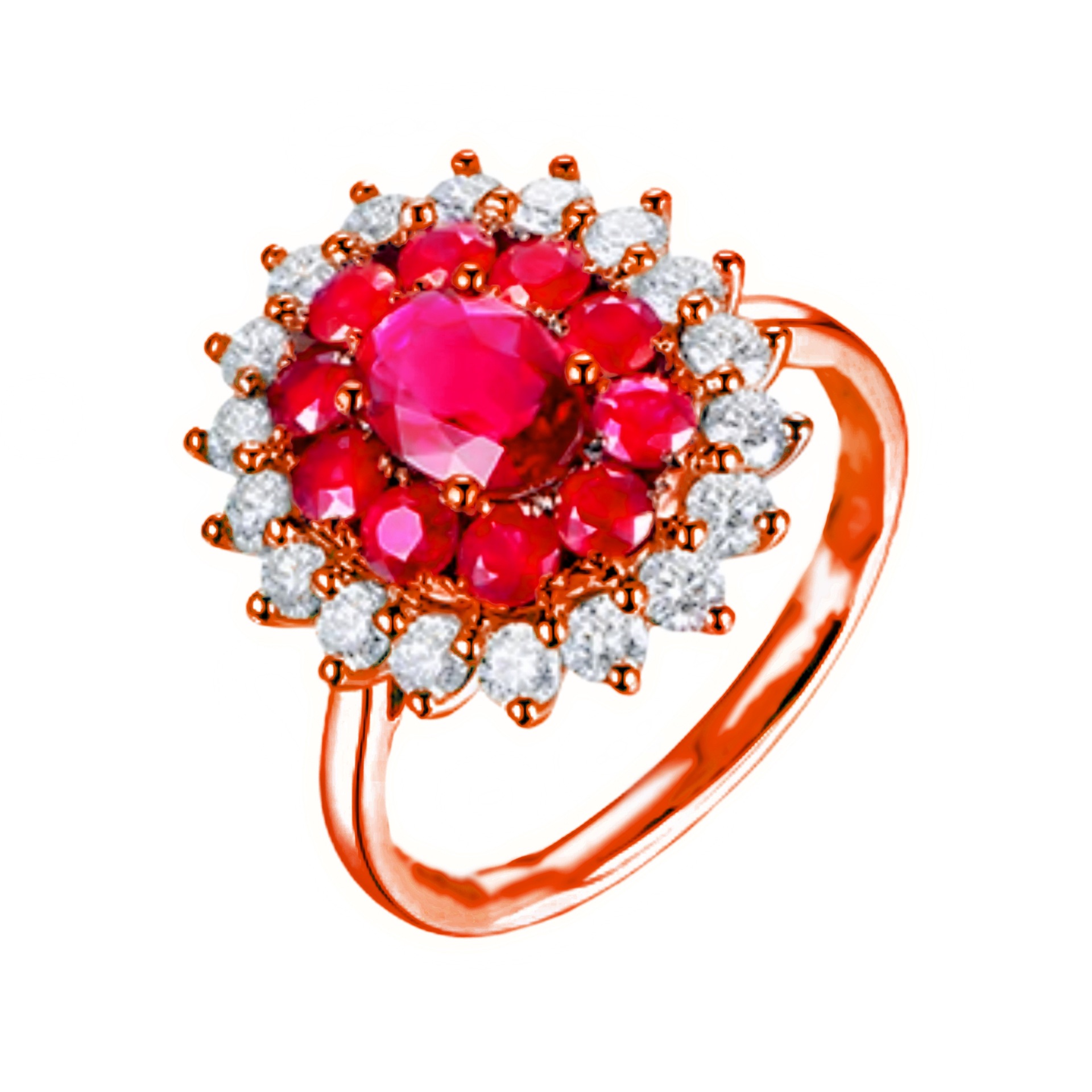 Anillo estilo princesa diana con zafiro joya chapada en oro mujer_voghion.com