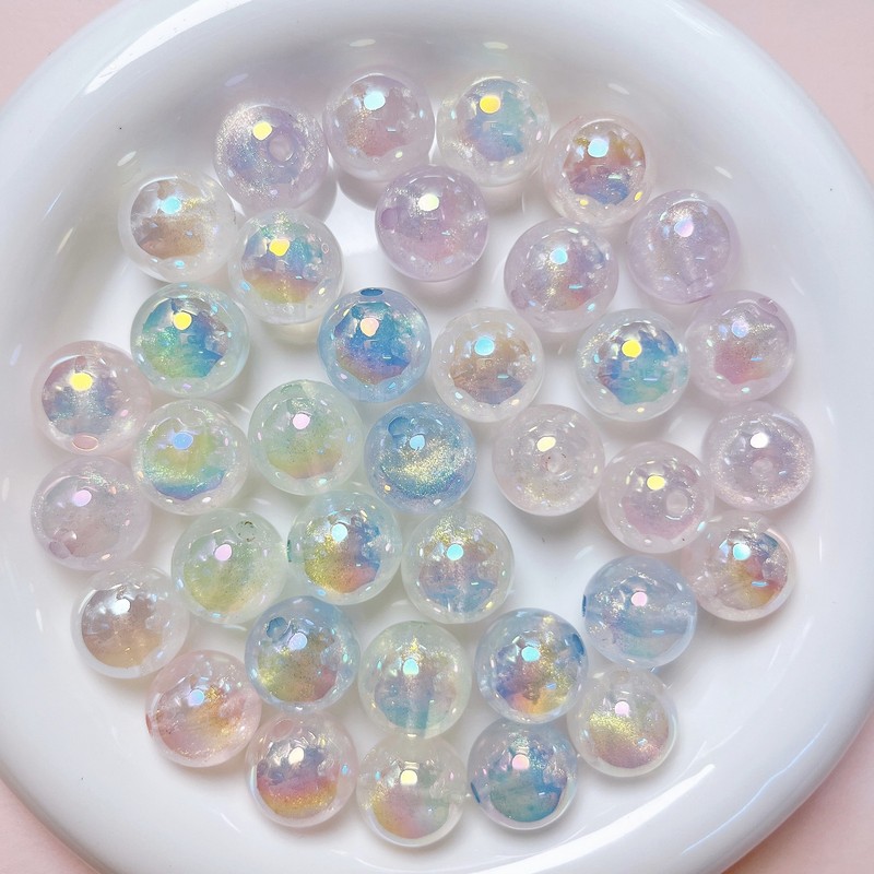 10-16 high cargo meteor luminous colorful colorful fine flash beads straight hole beaded diy mobile phone chain bracelet material accessories