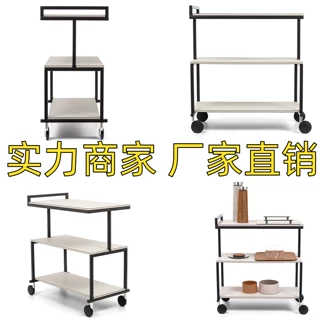 【定制产品】家用轻奢移动餐车客厅多层置物架卧室零食收纳推车厨