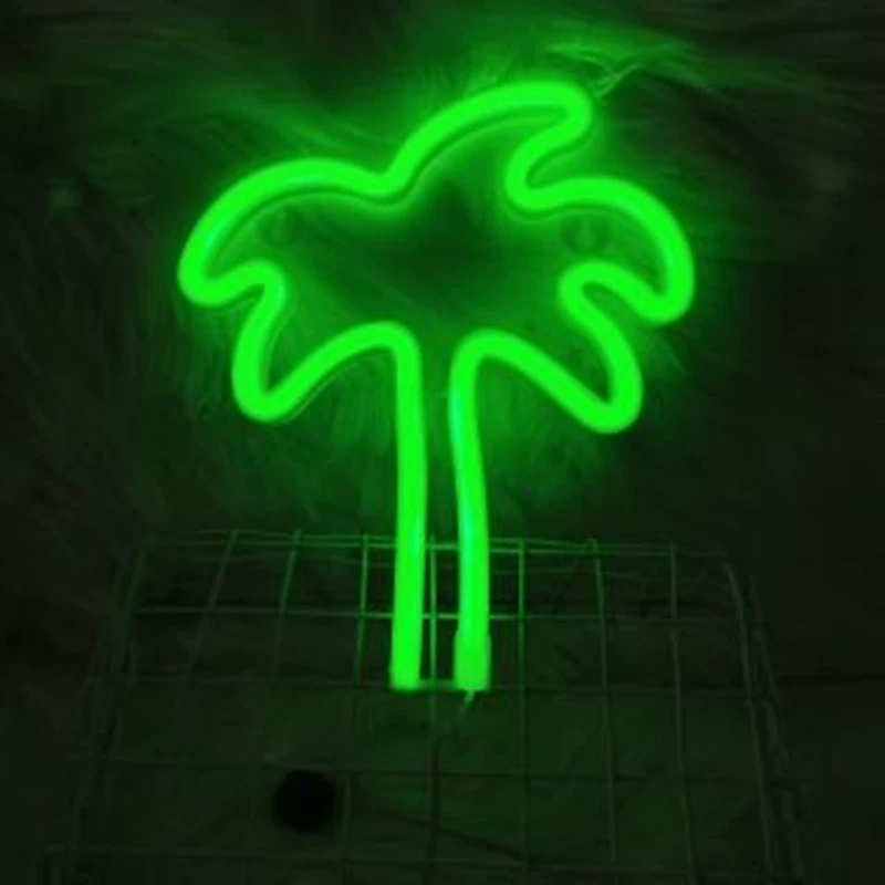 LED неоновая модель-лампа (Tetton) — USB + батарея, различные формы и цвета, декоративная 27×20×2.8 см
