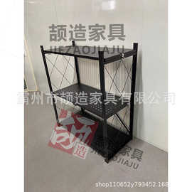 免安装折叠置物架厨房微波炉收纳架可移动储物架多层架子省空间