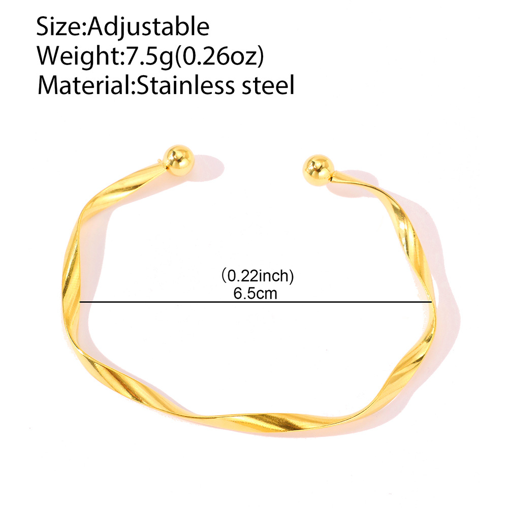 Simple Style Solid Color 304 Stainless Steel Stainless Steel Bracelets In Bulk display picture 1