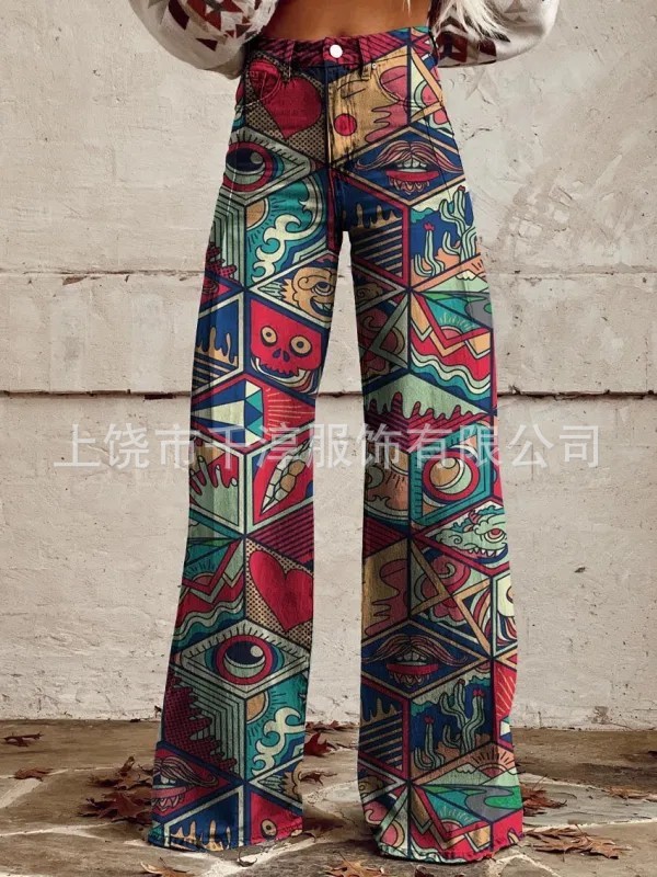 人気の独立系サイト Xiyin TEMU AliExpress ebay ヨーロッパとアメリカの貿易大きいサイズの女性のカジュアルパンツ薄い模造ジーンズ|undefined