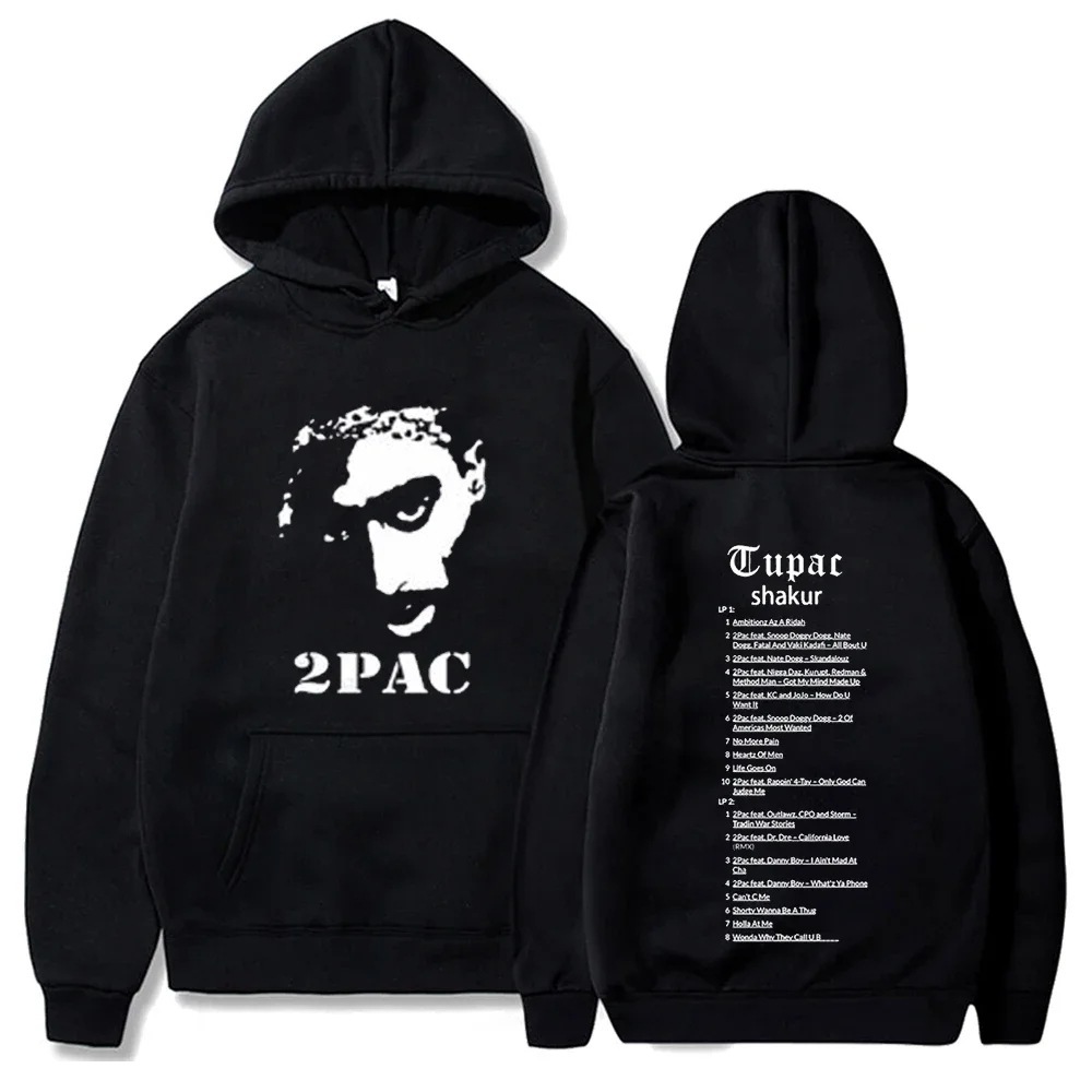 Tupac Hoodies 2pac Sweatshirts Rapper Printed Hoodie Setwear
