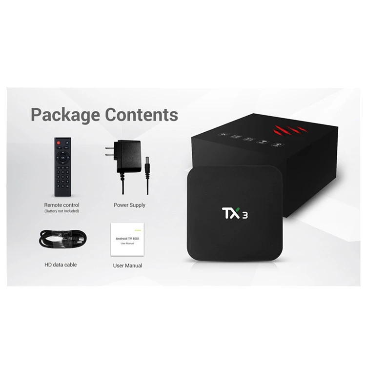 TX3 S905X3 ТВ-приставка 4GB/32GB Android 9.0, двухдиапазонный HD сетевой плеер