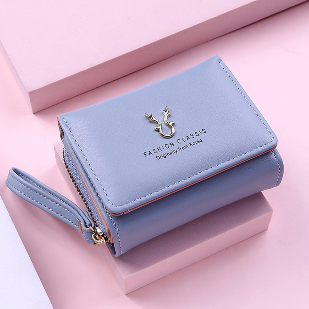 2021 new ladies wallet PU leather short...