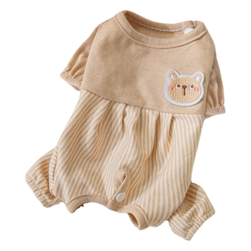 Otoño e Invierno oso perro ropa de protección del vientre gato bolsa vientre ropa de cuatro patas perro pequeño Primavera Cuatro Estaciones aire acondicionado ropa para el hogar