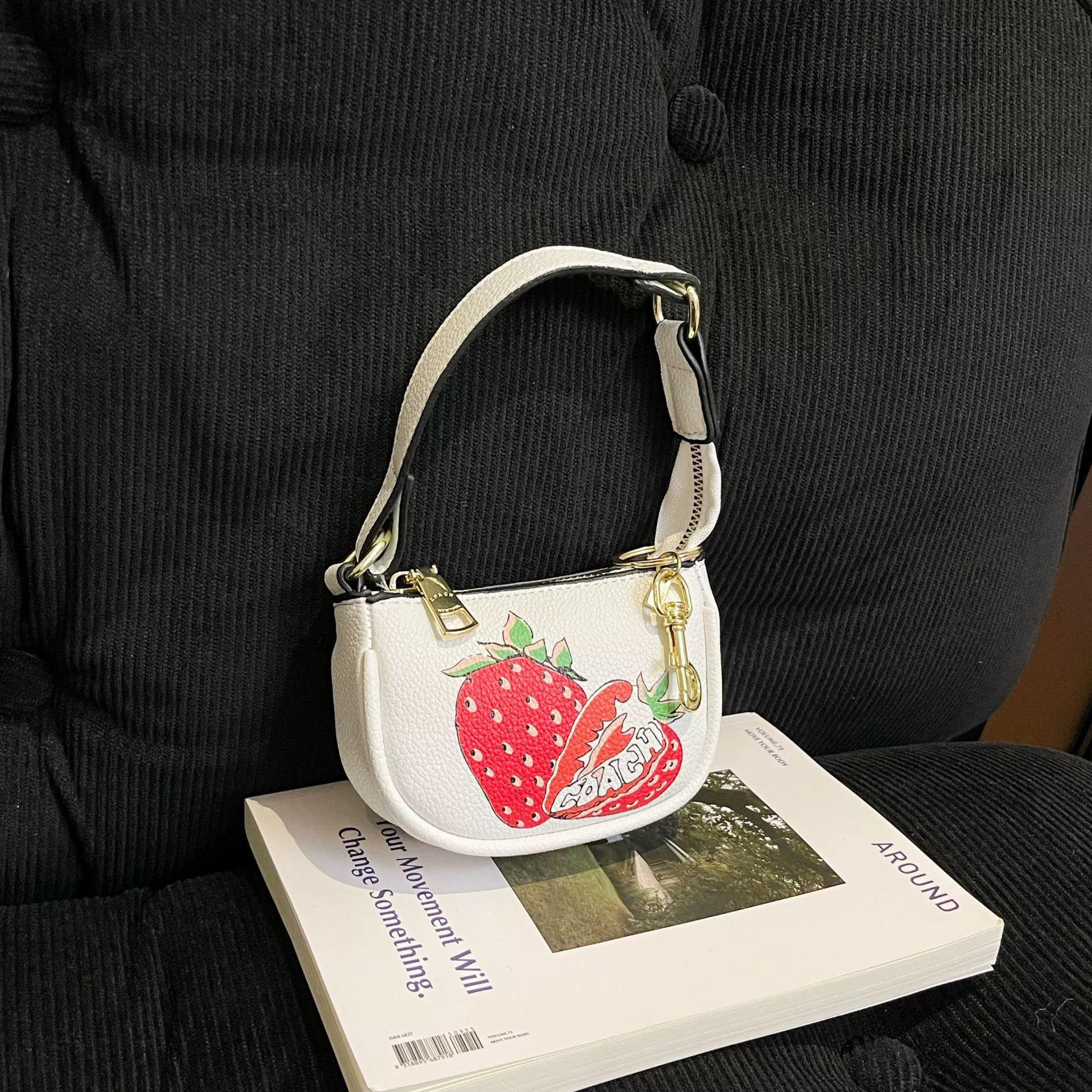 Bag, design keychain, cute wallet, European style