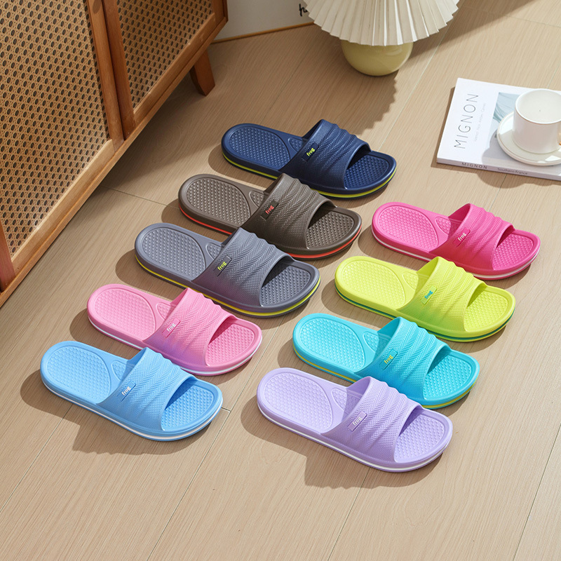 Cool Manufacturer Men and Women Couple Eva Slippers for Home Use Summer Hotel Bathroom Slippers Non-Slip Wholesale Indoor Slippers