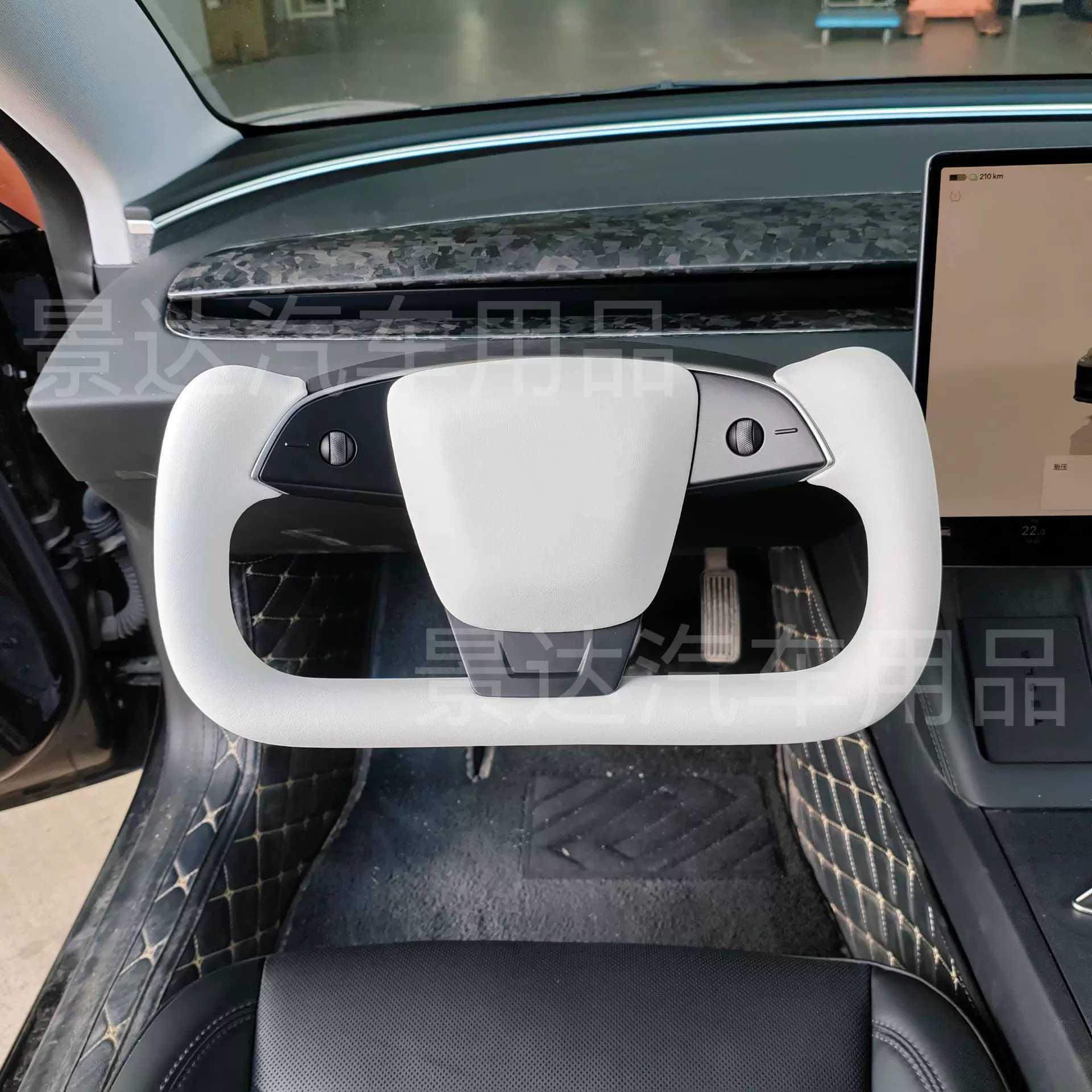 适用特斯拉焕新 model3/y 改装升级新款yoke运动方向盘带加热