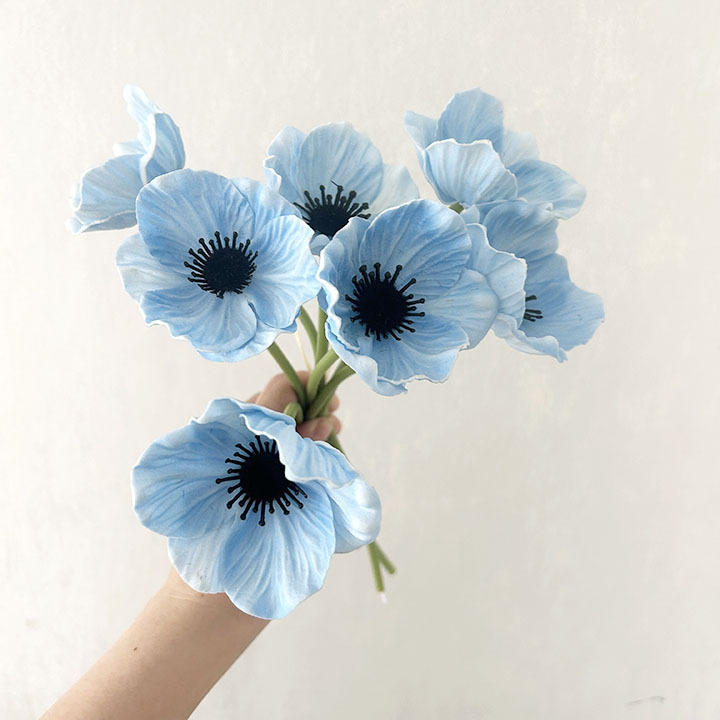 Cruz-frontera solo pu mini amapolas artificial flor yumeiren ramo decoración del hogar arreglo flor artificial