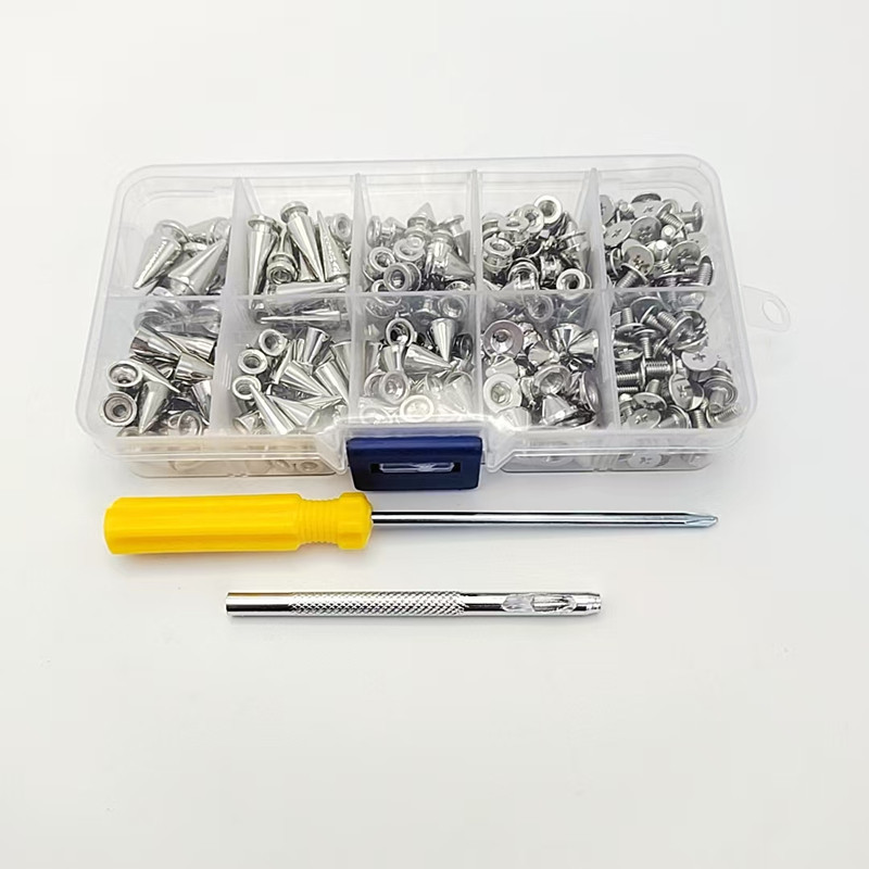 176セットのパンク釘8つのサイズ亜鉛合金弾丸ボタンDIY手作り部品靴帽ペット首輪装飾ボタン|undefined