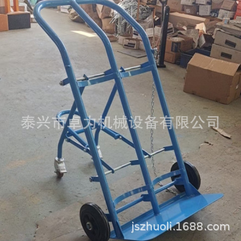 大量批发氧气瓶车  碳钢氧气瓶手推车