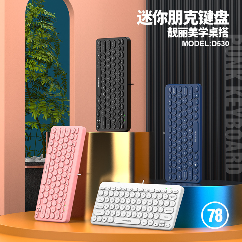 Imperial Leopard D530 Notebook External Retro Small Keyboard Silent Button Notebook Desktop Universal Neutral Spot