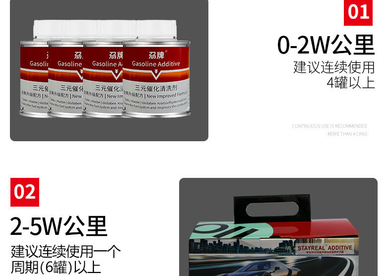 Imported Three-Way Catalytic Cleaner Fuel Additive Pea Carbon Deposit Removal Fuel Treasure Cleaner 120ml*6 Bottles