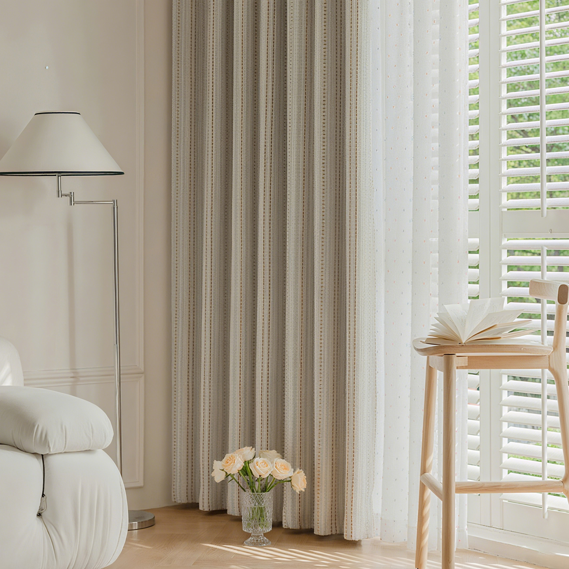 Nueva isla de Fair dopamina habitación infantil Jacquard francés cortina semi-sombra dormitorio sala de estar chica cortina niño