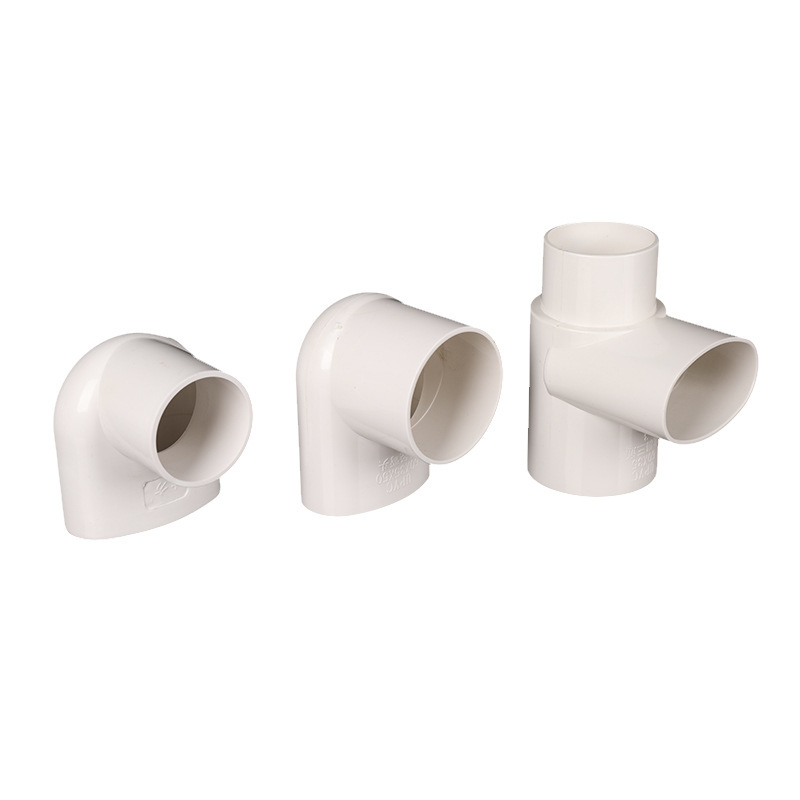 Accesorios de tubería plana de pvc60 codo directo de tubería de pvc de cocina de baño de desplazamiento de accesorios de drenaje