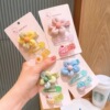 Demi-season cute children's hairgrip for princess, hair accessory, jewelry, bangs, flowered, wholesale