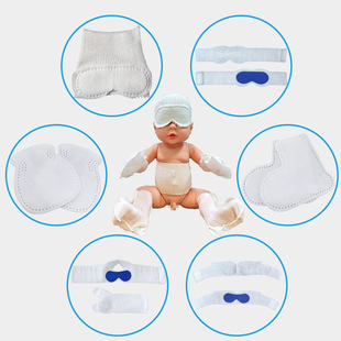 Newborn Anti-Blue Light Non-Woven Elastic Cover Anti-Scratch Elastic Gloves Elastic Foot Cover Disposable Hand and Foot Protection