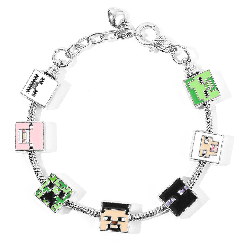 Cross-Border European and American Game Peripherals Minecraft Bracelet Minecraft Panjia DIY Beaded Bracelet Jewelry Wholesale