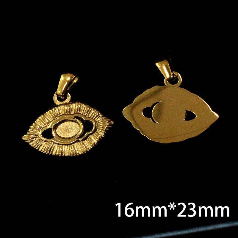 13g Weight DIY Jewelry Accessories Classification 1 Piece Quantity Stainless Steel Material Eye Pattern Plating Design Fashion Style 1 Piece Stainless Steel Eye 5