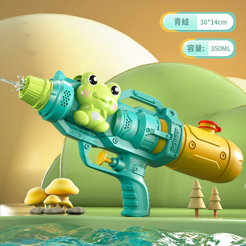Green cartoon water gun, frog