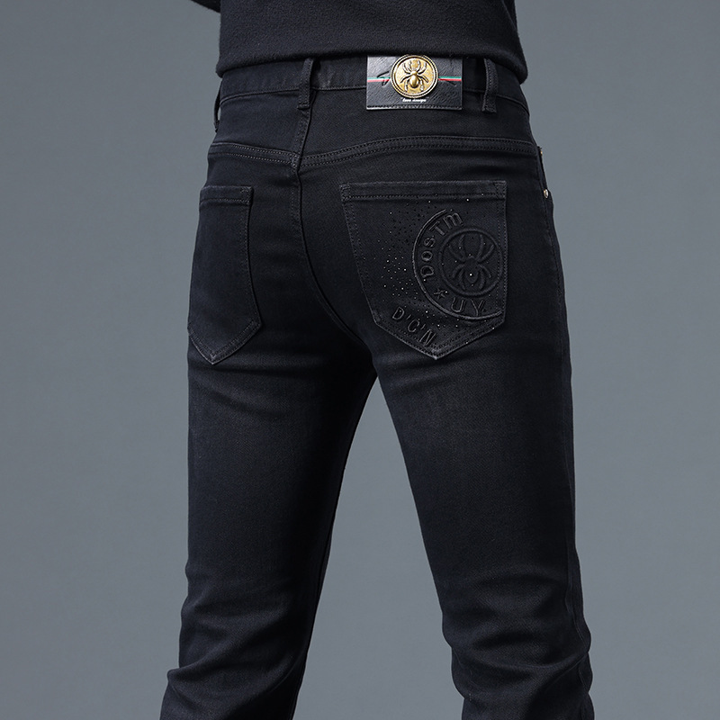 Xintang – jean Slim Fit pour hommes, produit élastique, petits pieds, marque de mode, produits européens, nouvelle collection automne et hiver 2023_voghion.com