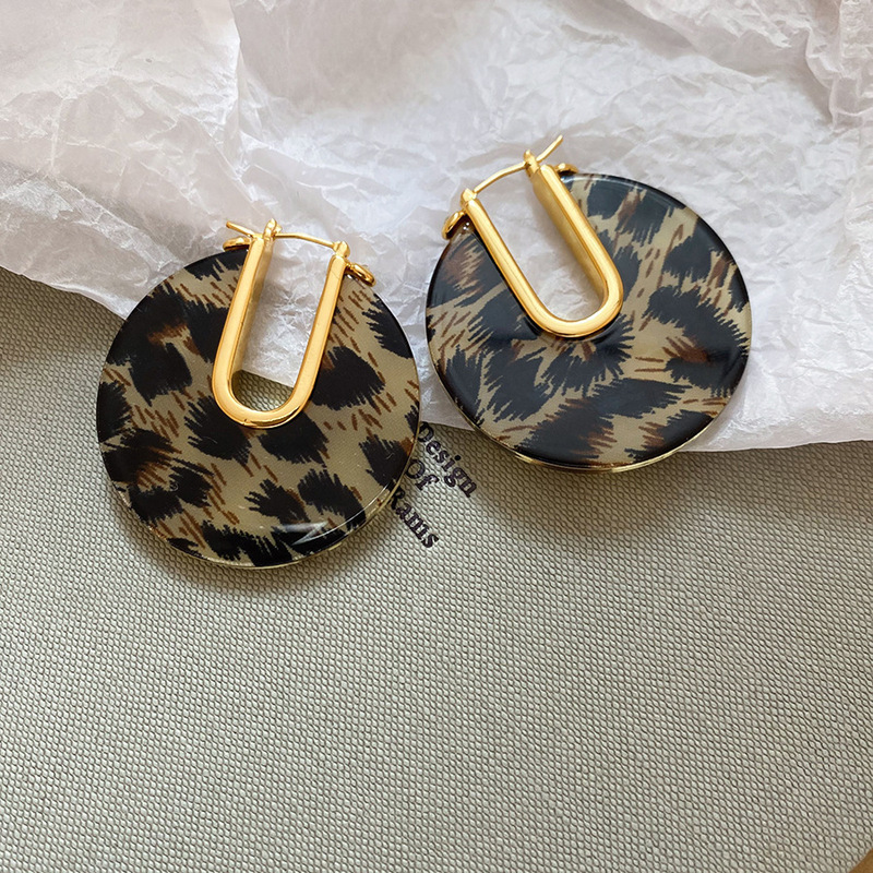银针树脂晕染花朵耳环轻奢高级感耳钉复古时尚百搭耳饰设计感小众|undefined