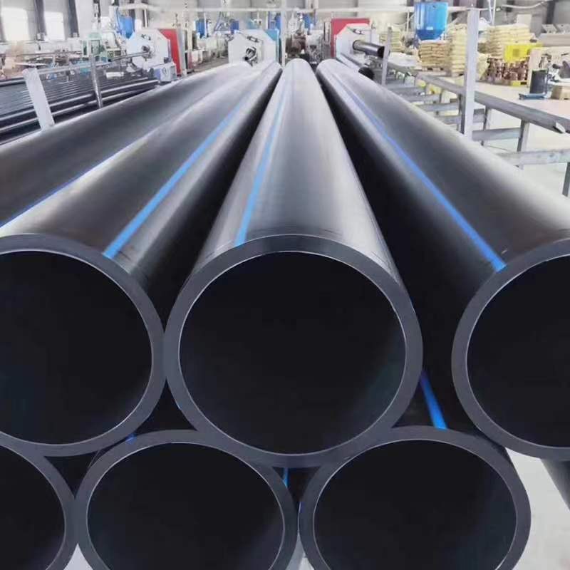 HDPE给水管黑色聚乙烯饮用水管农业输水管灌溉管实壁管