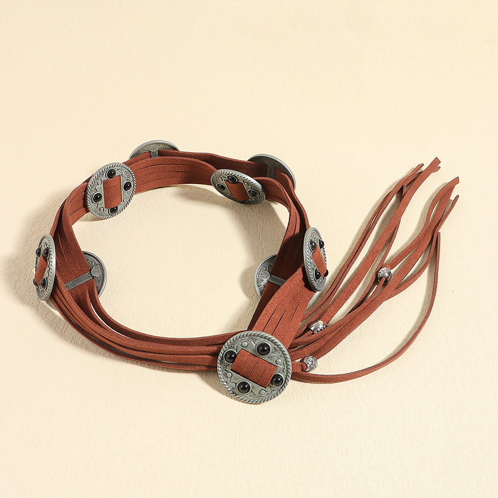 New European and American Spicy Girl Belt Retro Harajuku Belt Knot Tassels Sexy Decoration Dress Mermaid Style Personality_voghion.com