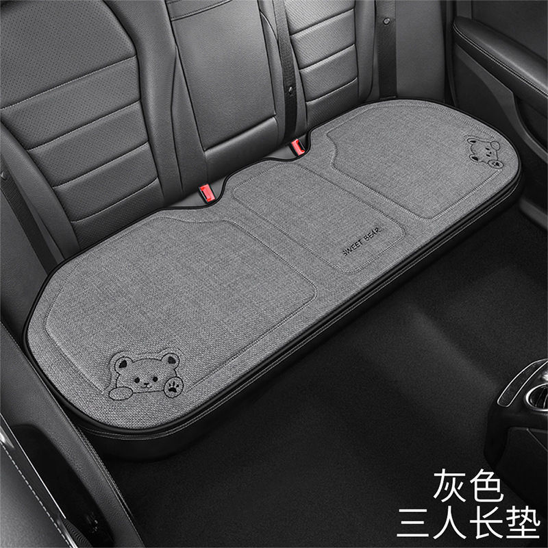 オールシーズン対応のカーシートクッション、車の運転席クッション、リネン漫画リアシートクッション、女性用ワンピースシートカバー|undefined