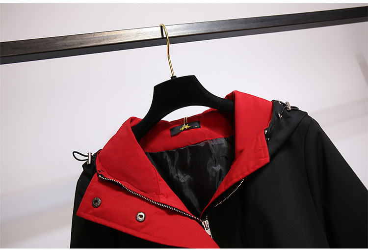 Women's Clothing Large Size Hooded Windbreaker For Women Long Autumn New Loose Slim Temperament Casual Versatile Jacket_voghion.com