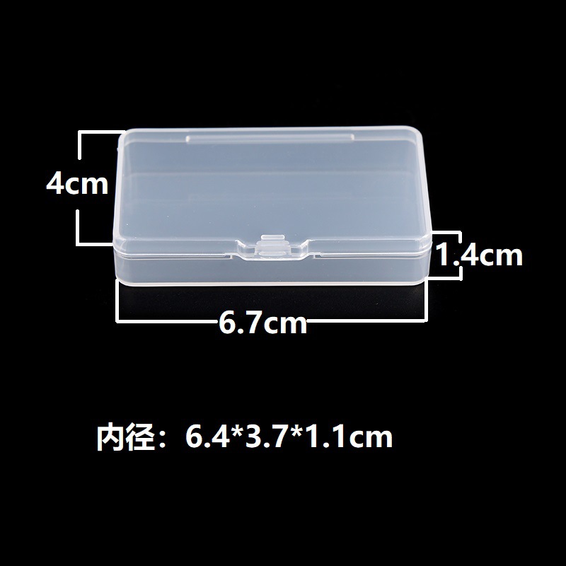Caja de piezas de Yiwu Amazon 1.8cm caja de almacenamiento transparente de comercio exterior joyería caja de plástico pequeña rectangular de alta transparencia image 11