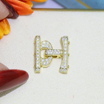 DIY配件 S925纯银新款精美三排扣 珍珠项链手链搭扣 连接饰品夹扣