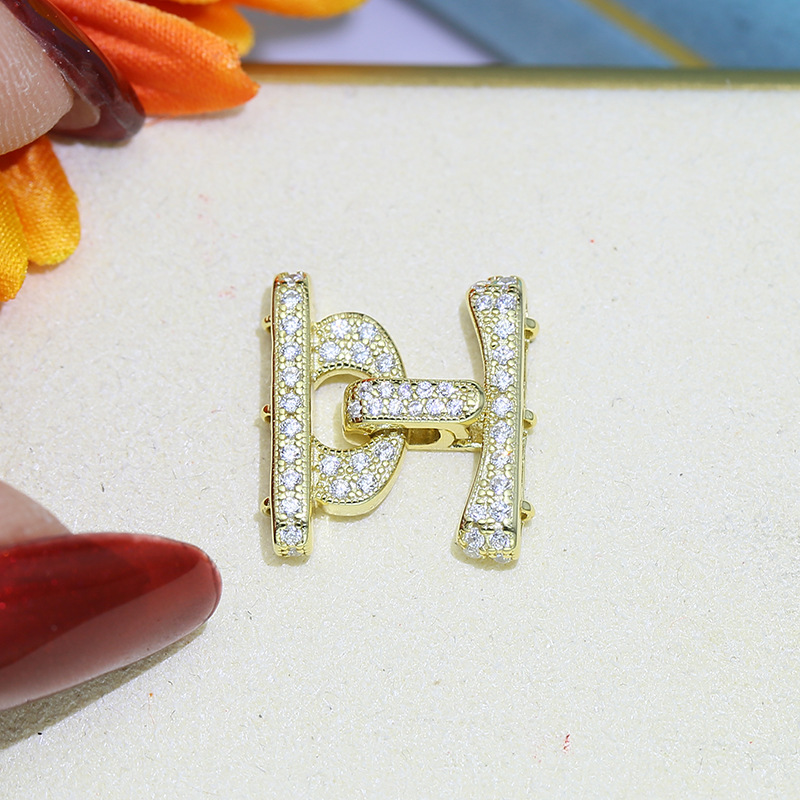 DIY配件 S925纯银新款精美三排扣 珍珠项链手链搭扣 连接饰品夹扣