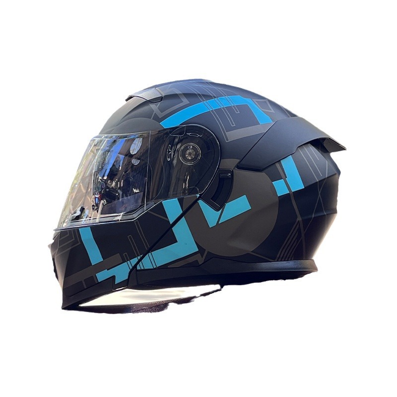 Jiekai 3C certificado casco de la motocicleta casco de exposición casco completo para hombres y mujeres personalidad Bluetooth Four Seasons motocicleta cola grande estándar nacional