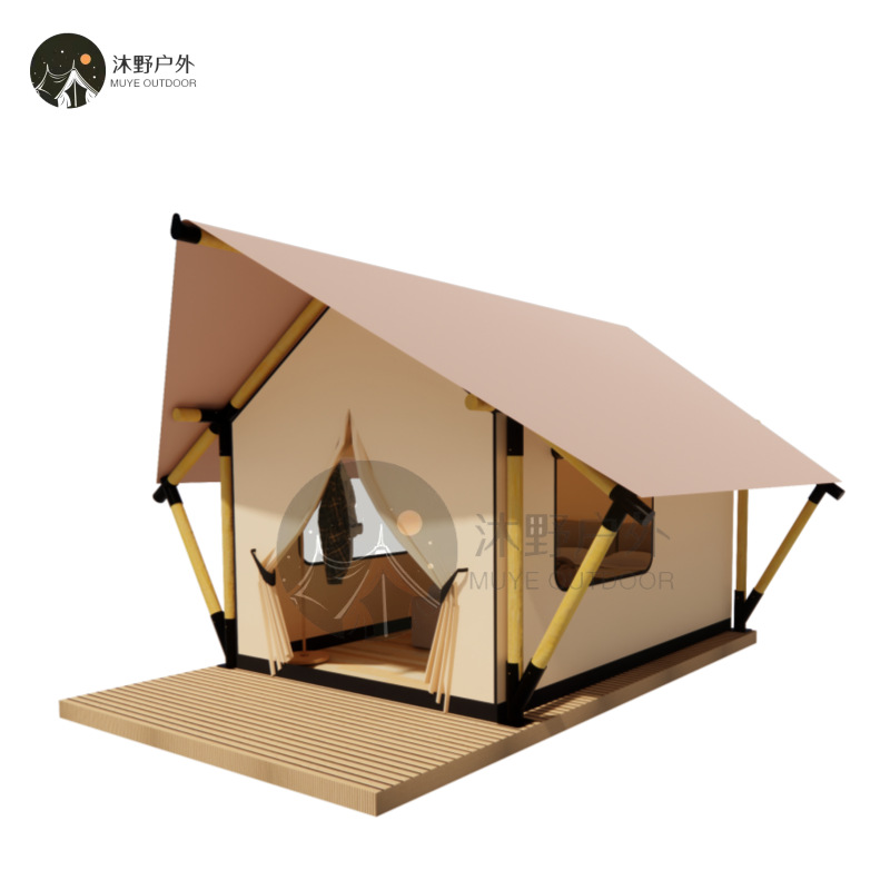 Techo Muye acampar al aire libre tienda de campaña del hotel conjunto completo de protección solar a prueba de lluvia salvaje lujo engrosada campamento tienda Hotel