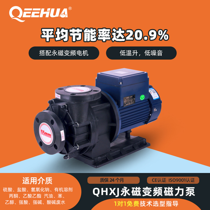 厂家直销永磁变频磁力泵 高效节能耐腐蚀化工泵 无泄漏磁力驱动泵