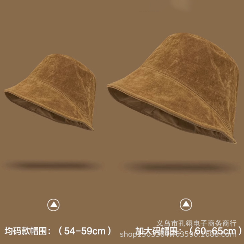 加大加宽渔夫帽子女款2025新款复古高级感盆帽大头围显脸小遮阳帽|undefined