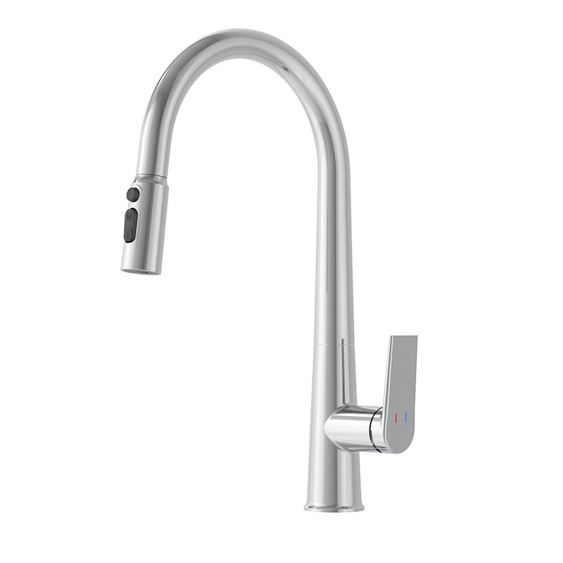 MOSAI Germany Pull-Pull Kitchen Faucet, 360° Rotatable, Splash-Proof Telescopic Spout, Hot & Cold