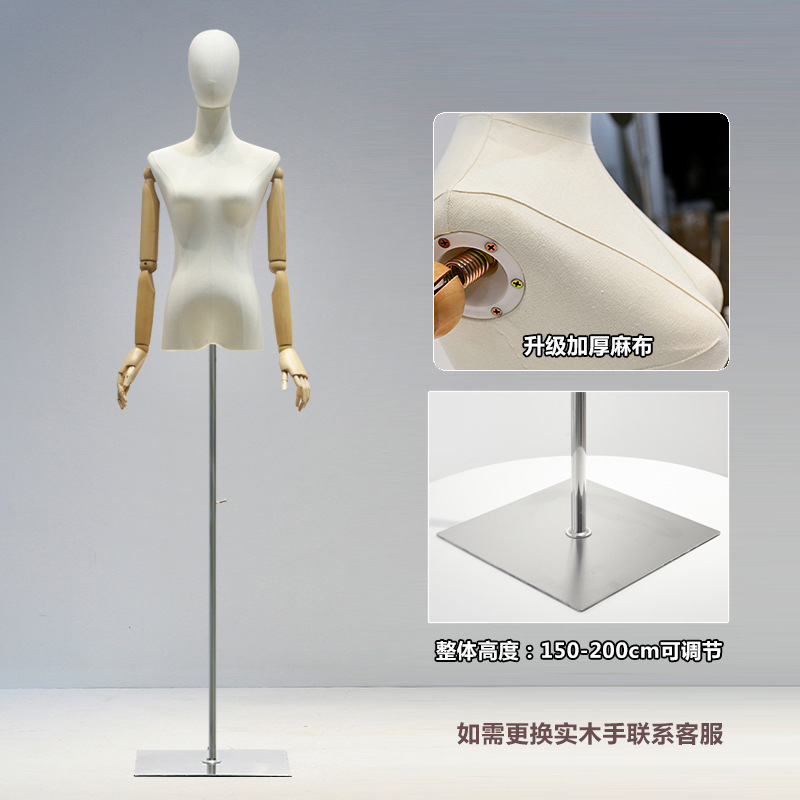 Molde de cabeza cuadrada de hierro plateado de mano de color madera de lino grueso