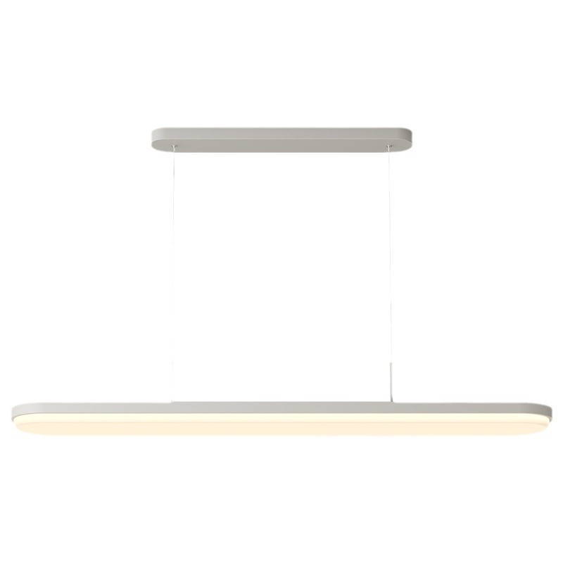 Lámpara de comedor de viento de crema moderna atmósfera minimalista 2025 nueva línea creativa de protección de ojos de espectro completo lámpara de comedor