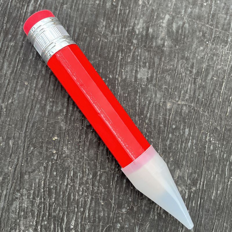 짧은 큰 연필 (빨간색)