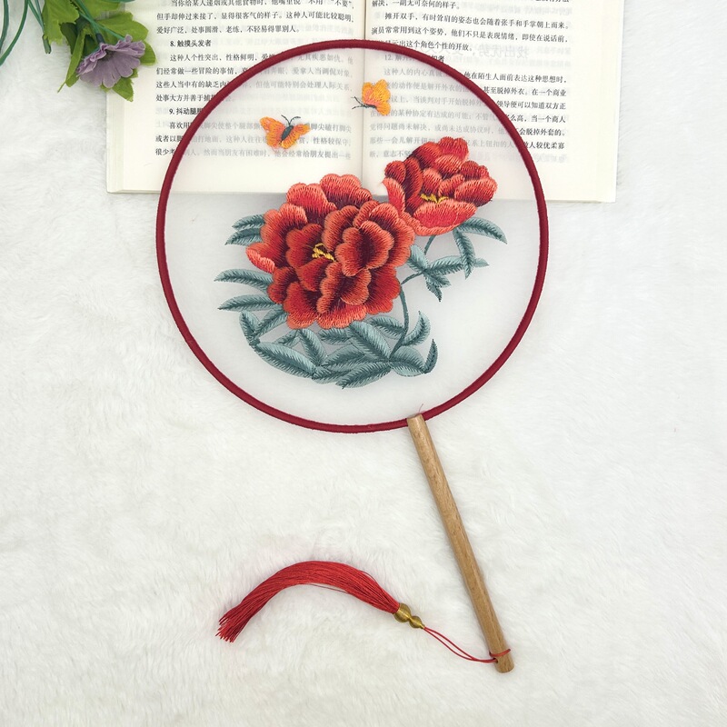 新しい片面刺繍扇子、漢服専用刺繍扇子、多用途古典露店、メーカー直販卸売|undefined