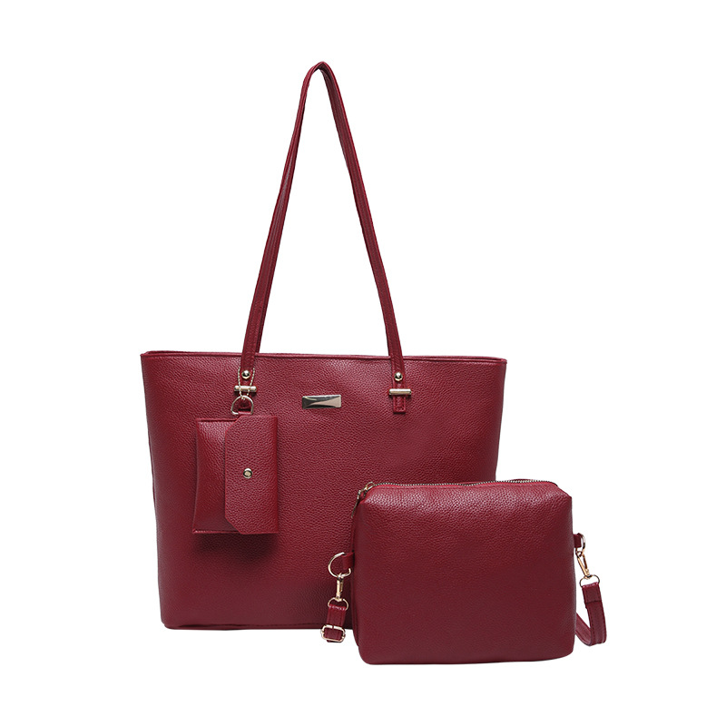 Bolsa de combinación de gran capacidad bolso de mujer 2025 primavera nueva moda simple textura mochila de hombro bolso de viaje de mujer